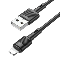 Кабель HOCO X83 Victory charging data cable Lightning 2,4A 1м (Чорний)