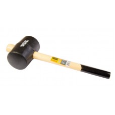 Киянка гумова MASTERTOOL 80 мм 900 г ручка з дерева чорна 02-0304