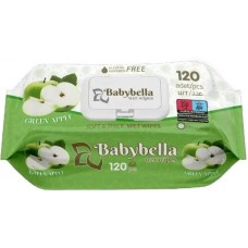 Вологі серветки з клапаном 120 шт Babybella Bodrum Green apple