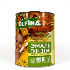 Емаль ПФ-115п 2,8кг Elfina Вишнева
