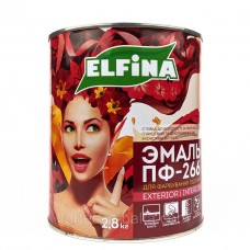 Емаль ПФ-266 2,8кг Elfina червоно-корич. для підлоги