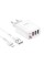 Зарядний пристрій HOCO C93A 3.4A 3* Usb type A + Lightning (Білий)