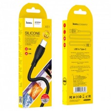 Кабель HOCO X61 Silicone charging data cable Type-C 3A 1м (Чорний)