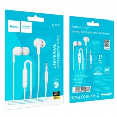 Навушники HOCO Wide universal earphones with mic M124 (Білі)