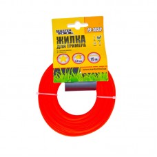 Леска для тримера Mastertool 3x15м зірка 19-1030
