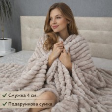Плед Шарпей 200*230 см Кава з молоком Koloco